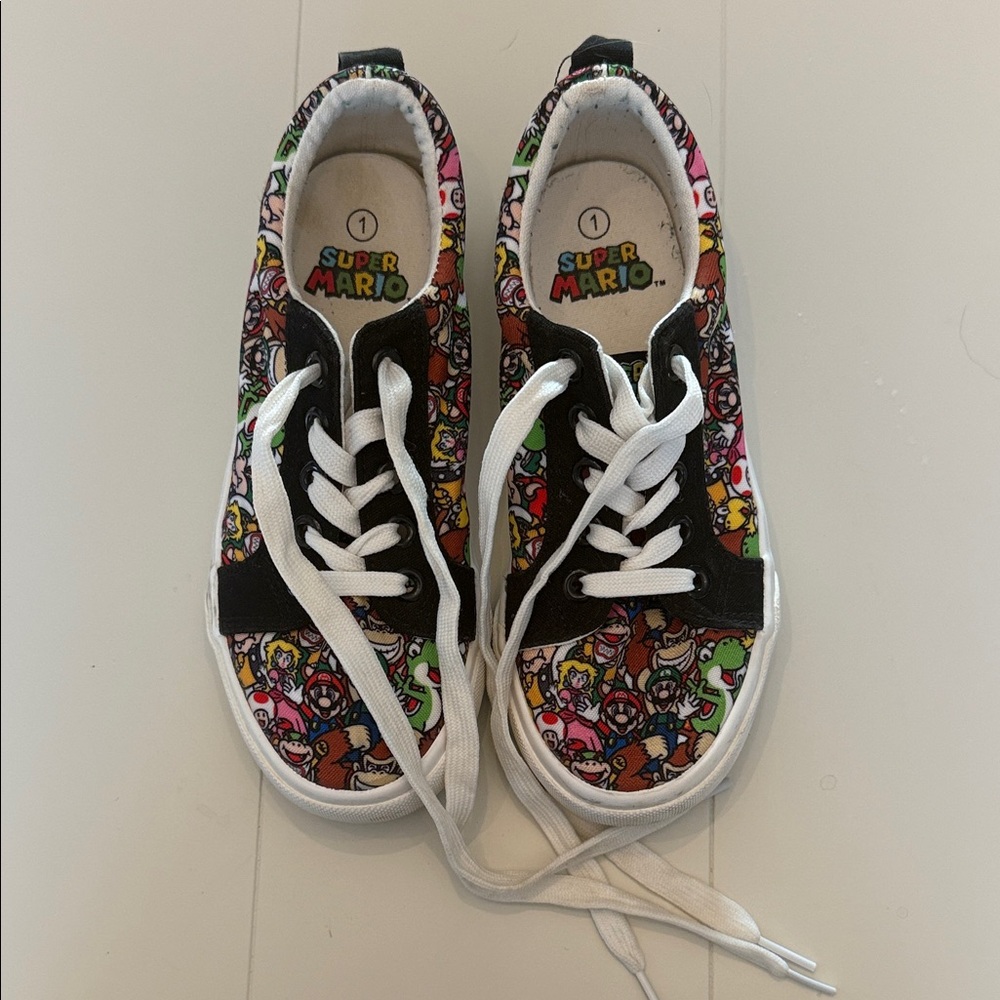 Nintendo Super Mario Kids Sneakers - Black and Multicolor